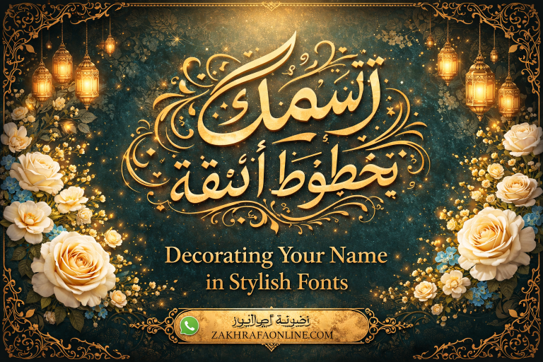 تزيين اسمك بخطوط أنيقة
