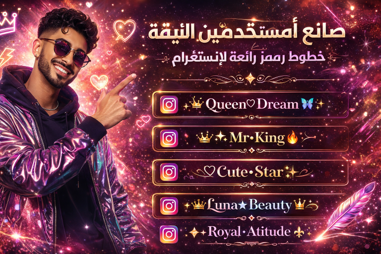 صانع أسماء المستخدمين الأنيقة – خطوط ورموز رائعة لإنستغرام