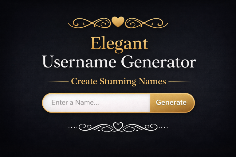 منشئ أسماء المستخدمين الأنيقة – صانع أسماء رائع