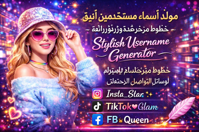 صانع أسماء المستخدمين الأنيقة – خطوط ورموز وأسماء فريدة لإنستغرام وتيك توك